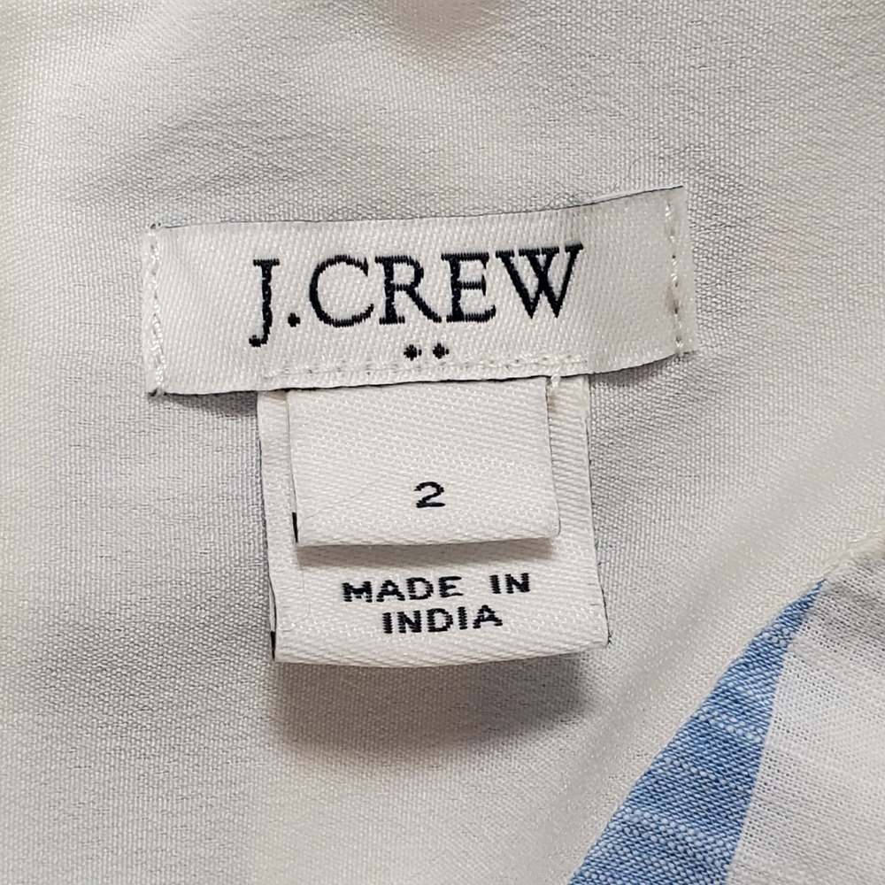 J Crew Striped Nautical Dress Size 2 Old Money Classic Ruffle Preppy Hamptons - Picture 3 of 12